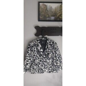 Apostrophe B&W Floral Blazer Sz 10